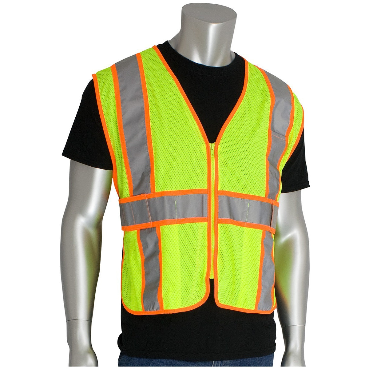Yellow/Lime Safety Vest - PIP - Adjustable Mesh