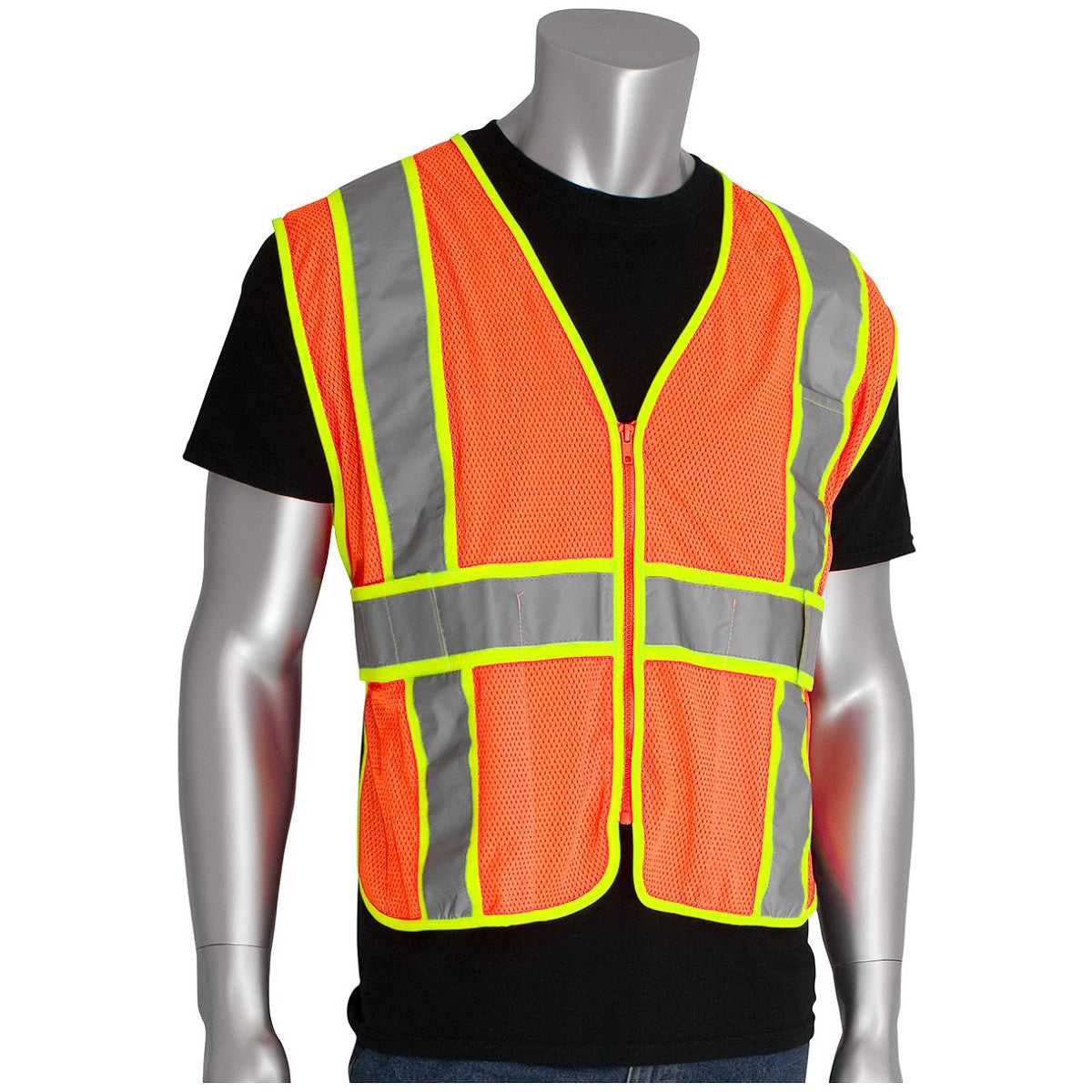 Yellow/Lime Safety Vest - PIP - Adjustable Mesh