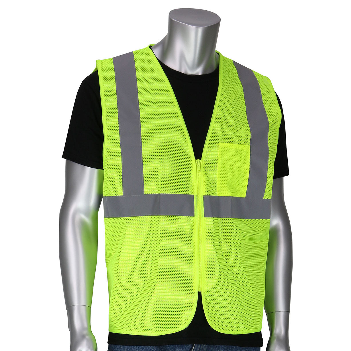 Yellow/Lime Safety Vests - PIP - Breathable Mesh