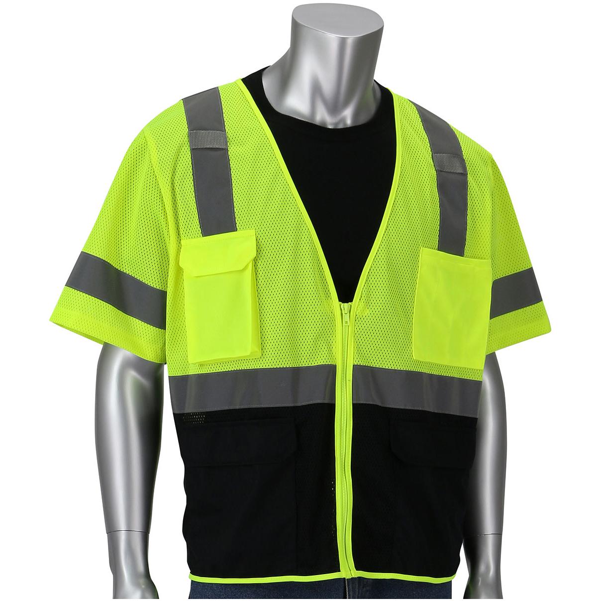 Yellow/Lime Safety Vest - PIP - Reflective Mesh