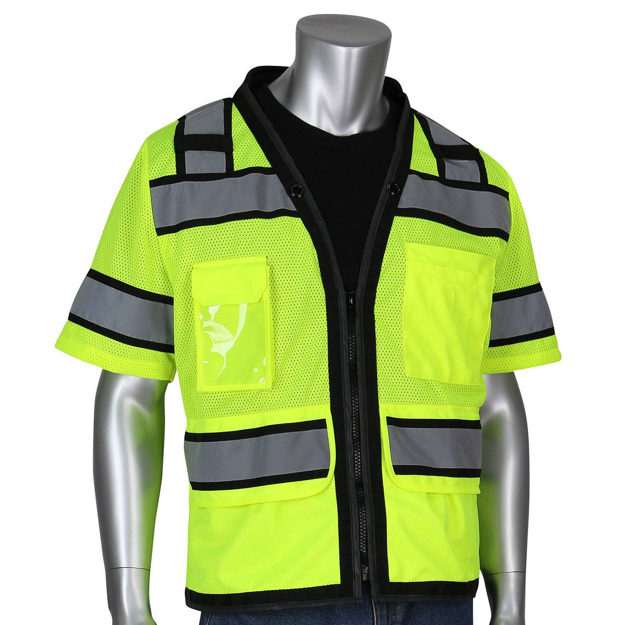 Yellow/Lime Safety Vest - PIP - Breathable Mesh