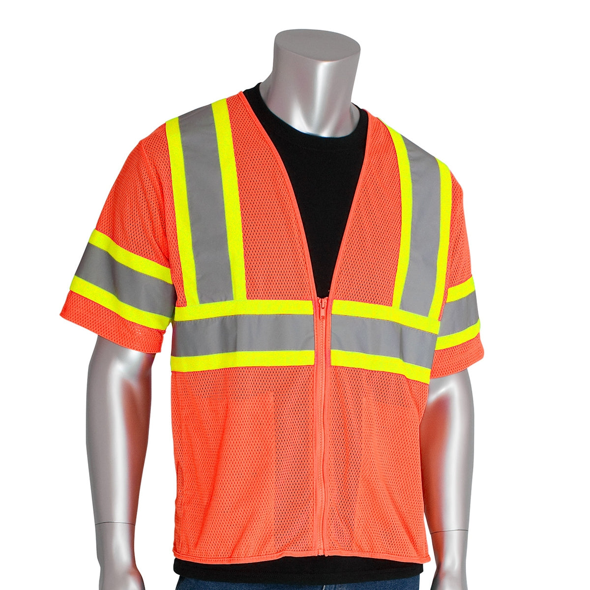 Yellow/Lime Safety Vest - PIP - Reflective Mesh
