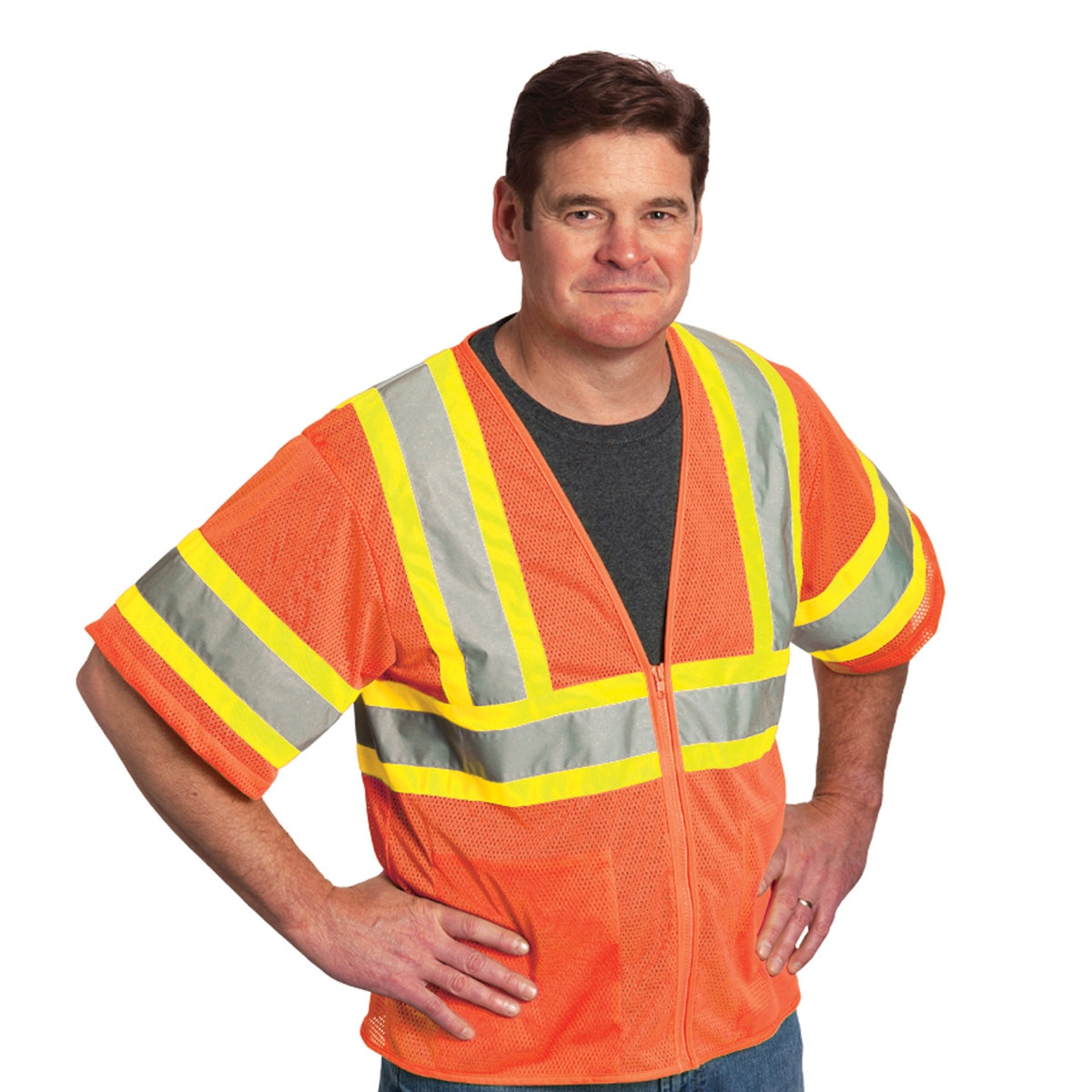 Yellow/Lime Safety Vest - PIP - Reflective Mesh
