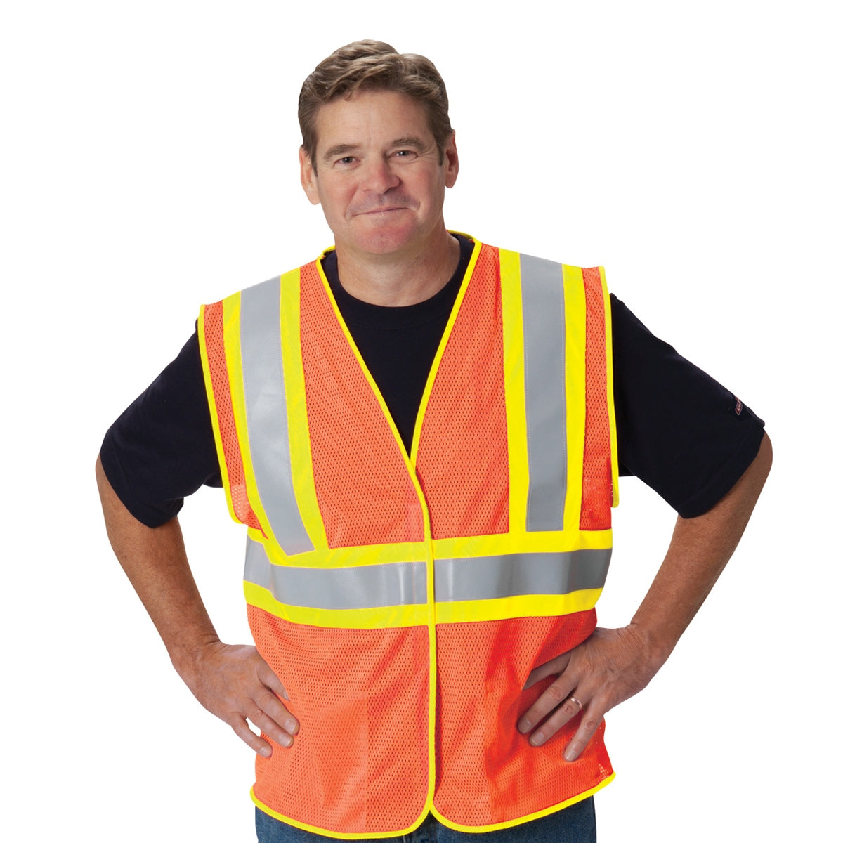 Yellow/Lime Safety Vest - PIP - Self Extinguishing Mesh