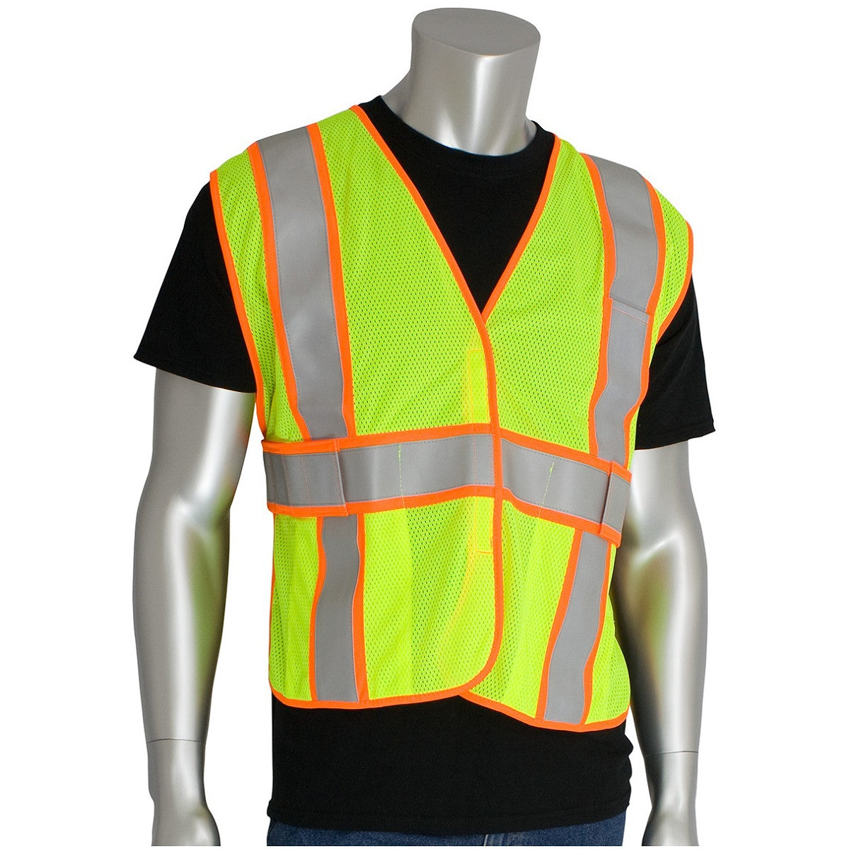 Yellow/Lime Safety Vests - PIP - Self Extinguishing Mesh