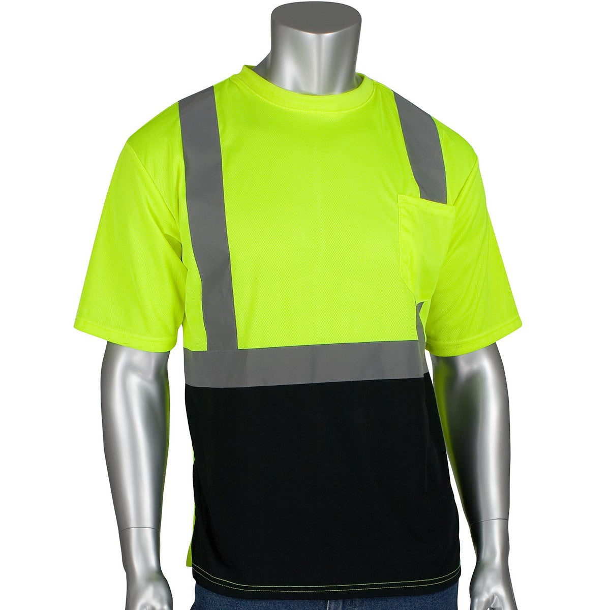 Yellow/Lime Safety Shirt - PIP - Moisture-Wicking
