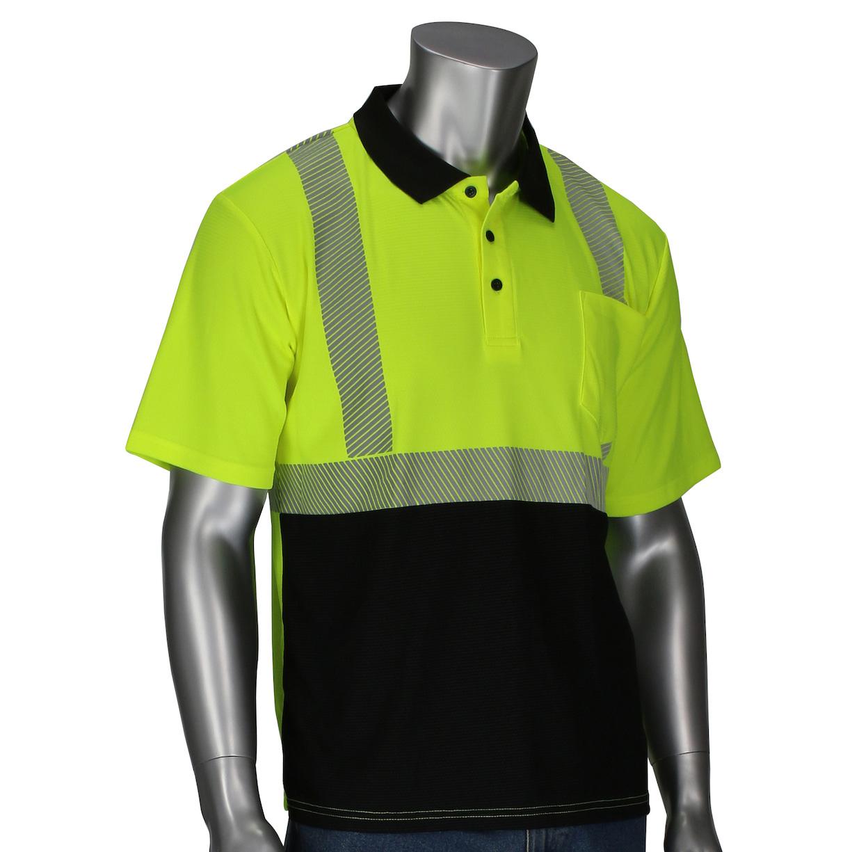 Yellow/Lime Safety Shirt - PIP - Moisture Wicking