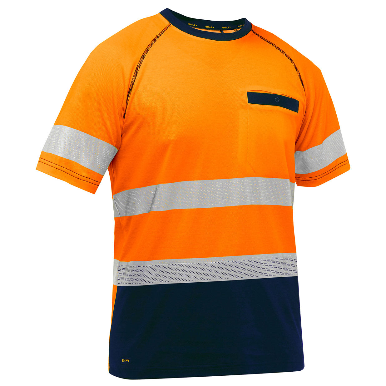 Orange/Navy Safety Shirt - PIP - Moisture-Wicking