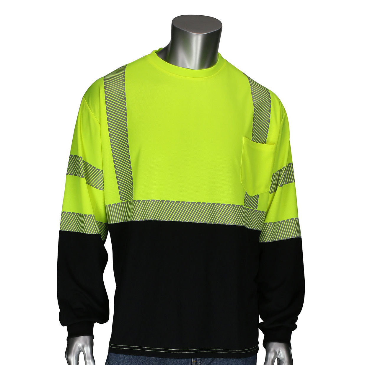 Yellow/Lime Safety Shirt - PIP - Reflective Fabric