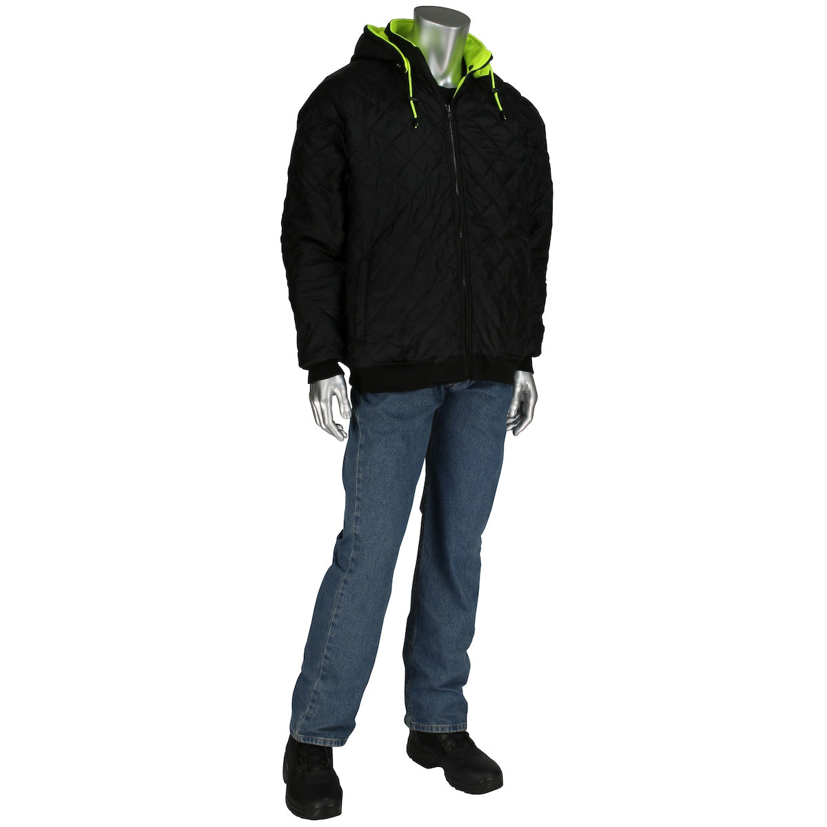 Yellow/Lime Safety Sweatshirt - PIP - Reversible Fleece