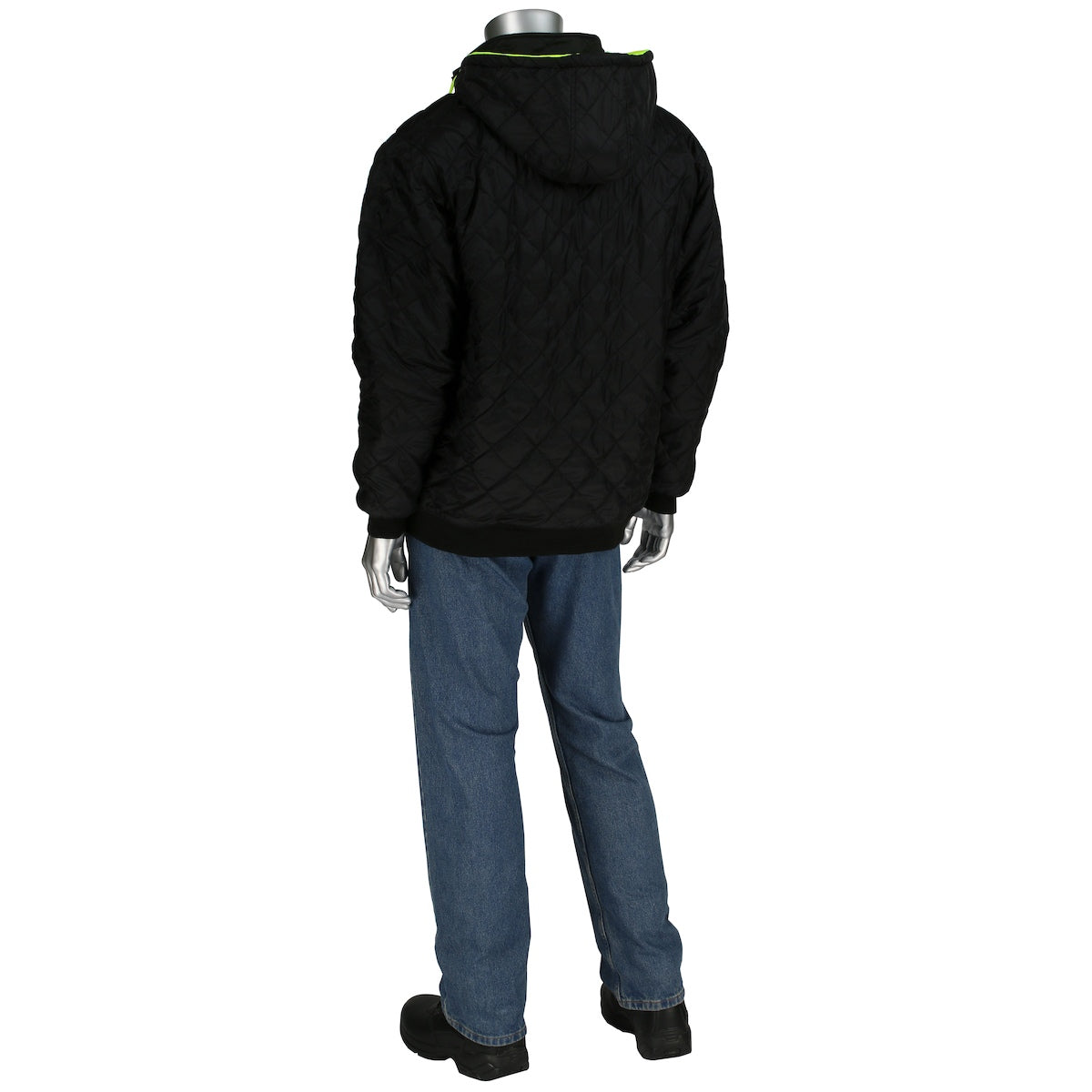 Yellow/Lime Safety Sweatshirt - PIP - Reversible Fleece