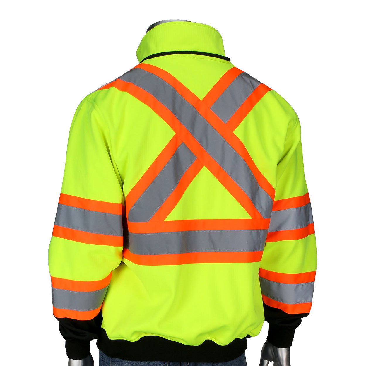 Yellow/Lime Safety Sweatshirt - PIP - Two-Tone Design