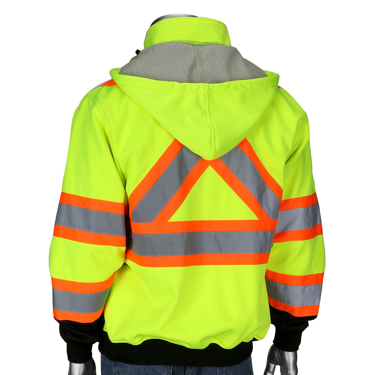 Yellow/Lime Safety Sweatshirt - PIP - Two-Tone Design