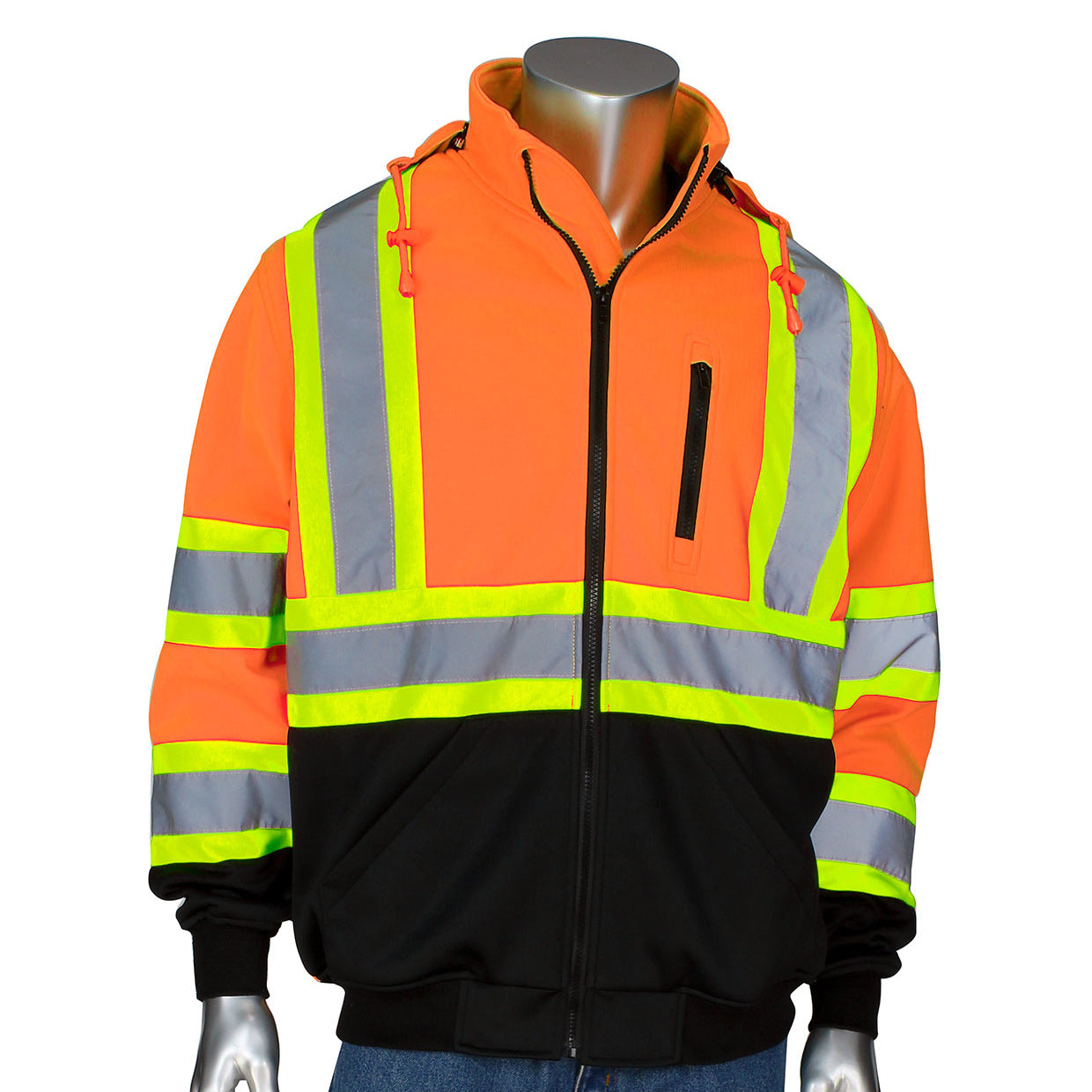 Yellow/Lime Safety Sweatshirt - PIP - Two-Tone Design