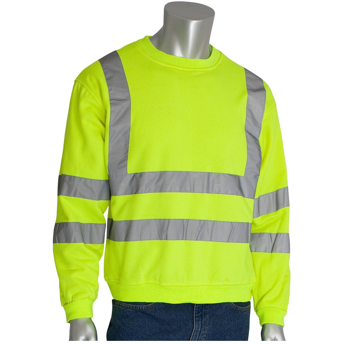Yellow/Lime Safety Sweatshirts - PIP - Reflective Design