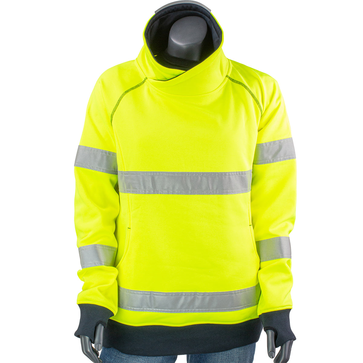 Yellow/Lime Safety Sweatshirt - PIP - High Visibility Fleece