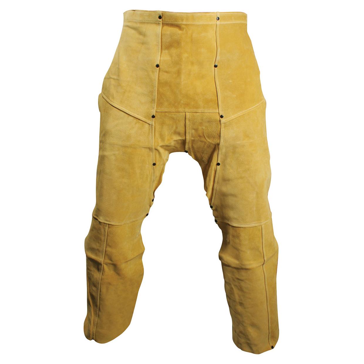 Tan Welding Chaps - PIP - Durable Boarhide Leather