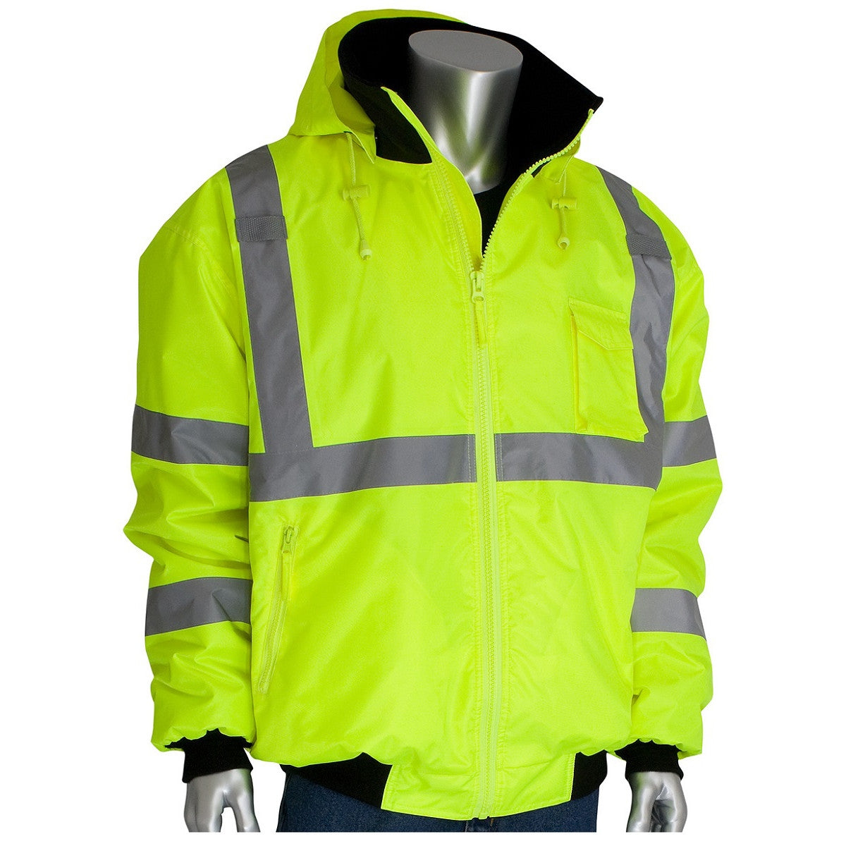 Yellow/Lime Safety Jackets - PIP - Waterproof Design