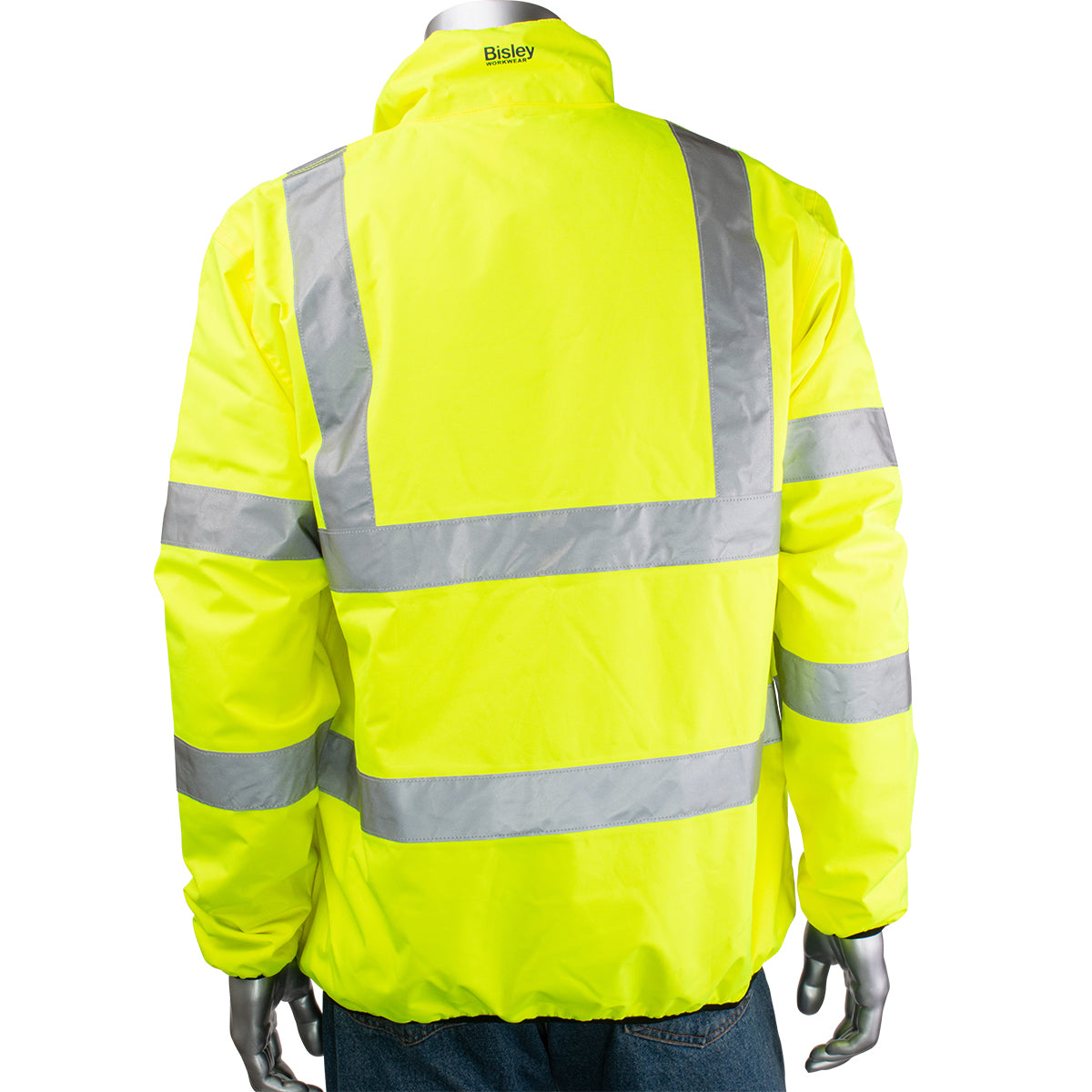 Yellow/Lime Safety Jacket - PIP - Reversible Puffer