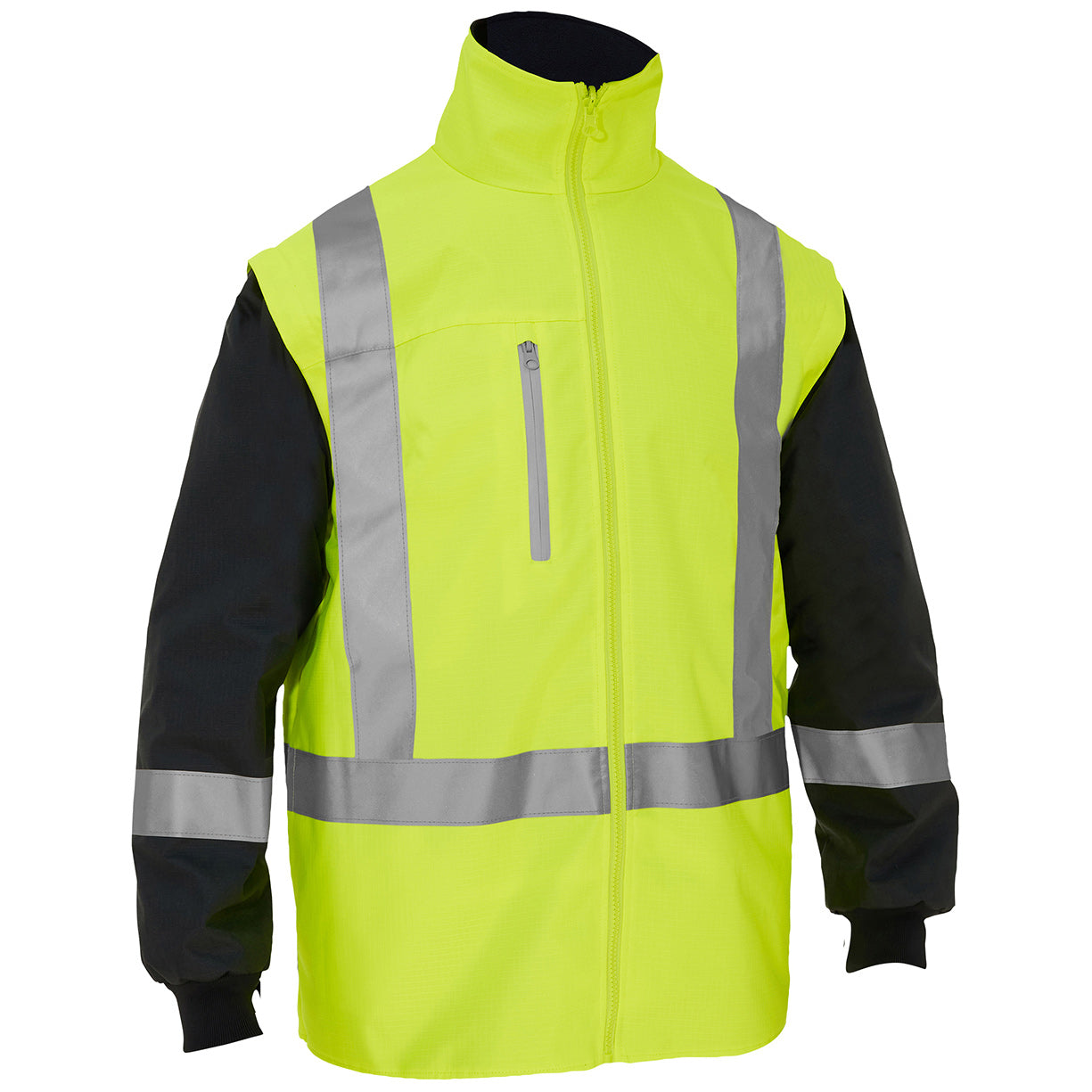 Yellow/Lime Safety Jacket - PIP - Waterproof Design