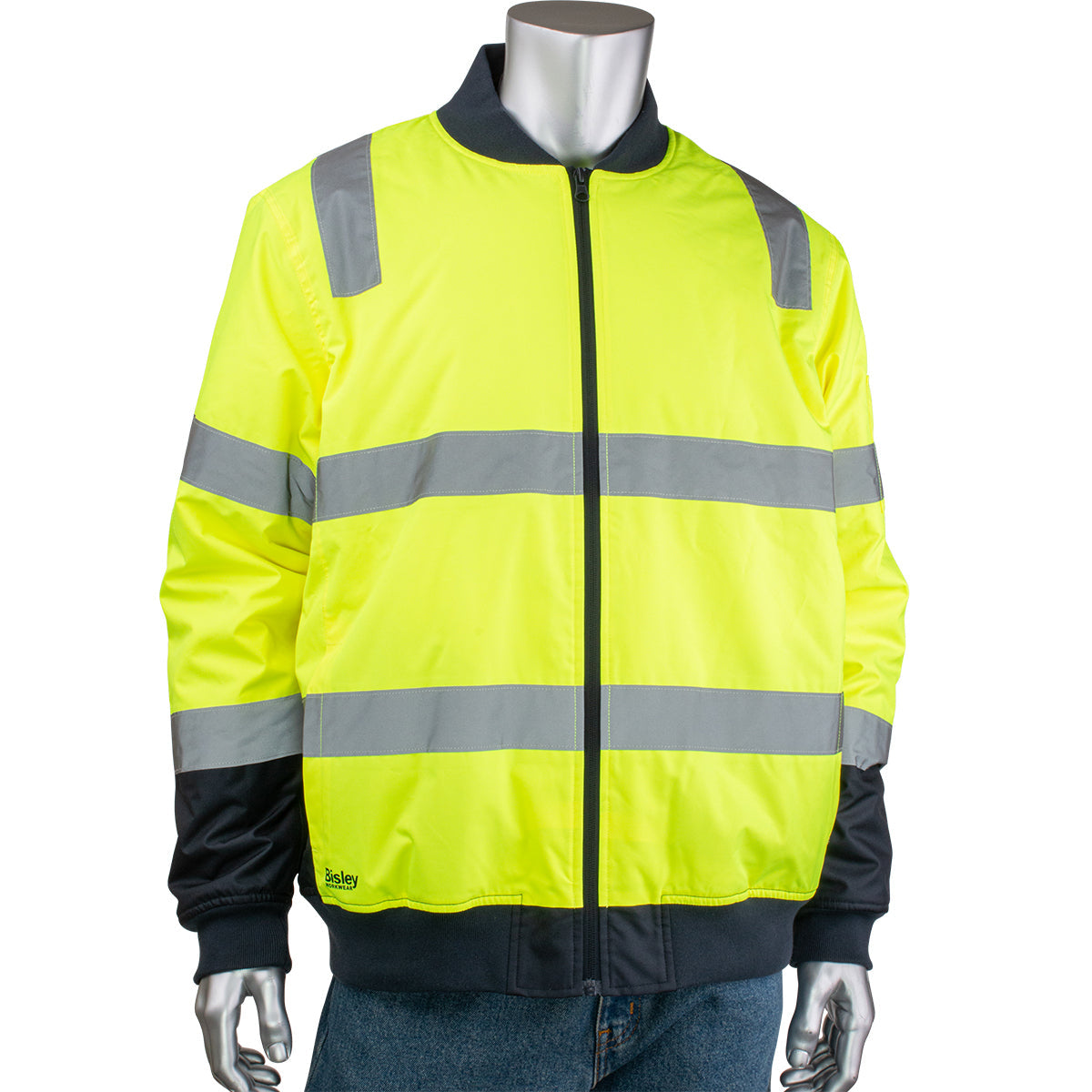 Yellow/Lime Safety Jackets | PIP | 333M6730T Bisley Type R Class 3 Bomber