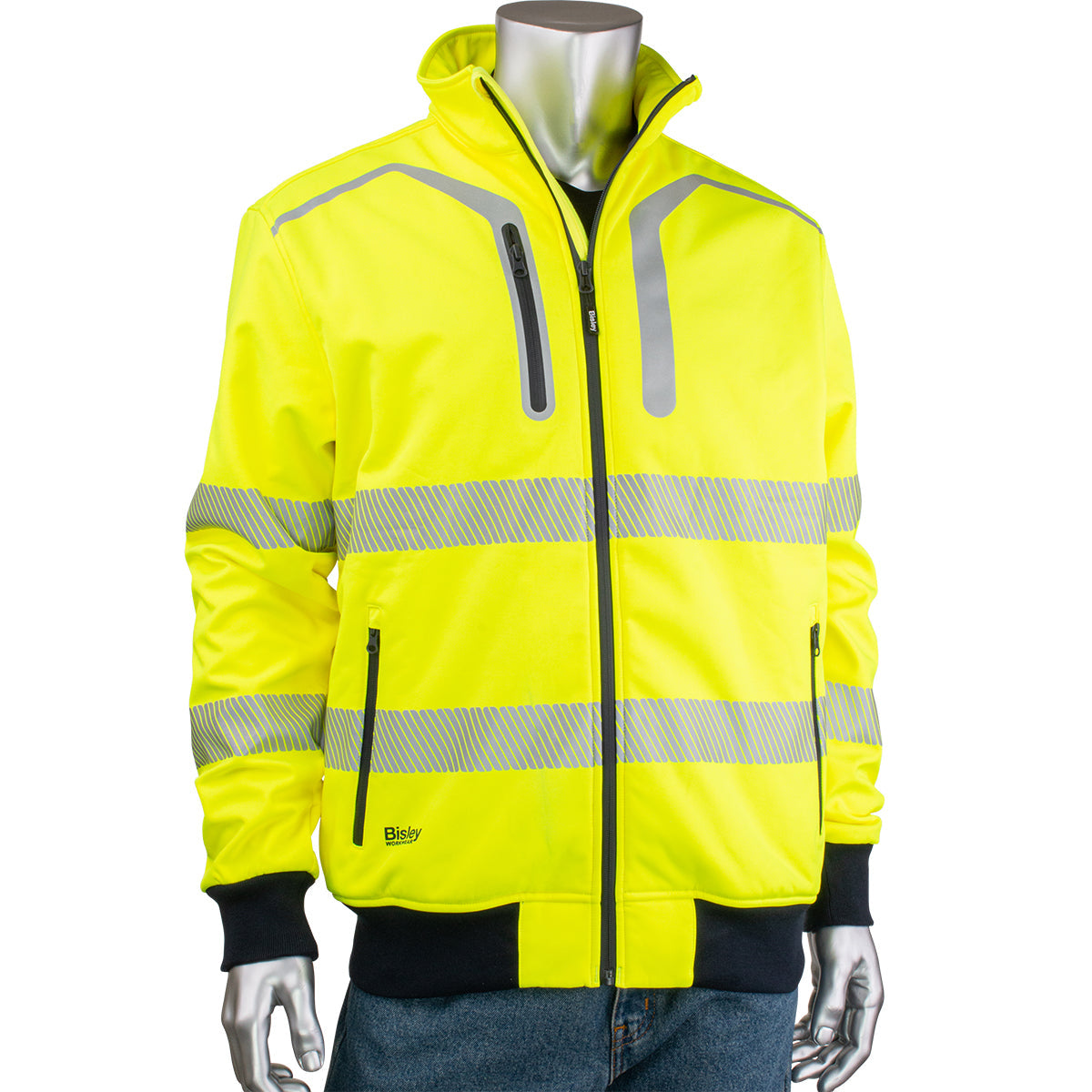 Yellow/Lime Safety Jackets | PIP | 333M6979T Bisley Type R Class 3 Soft Shell Bomber