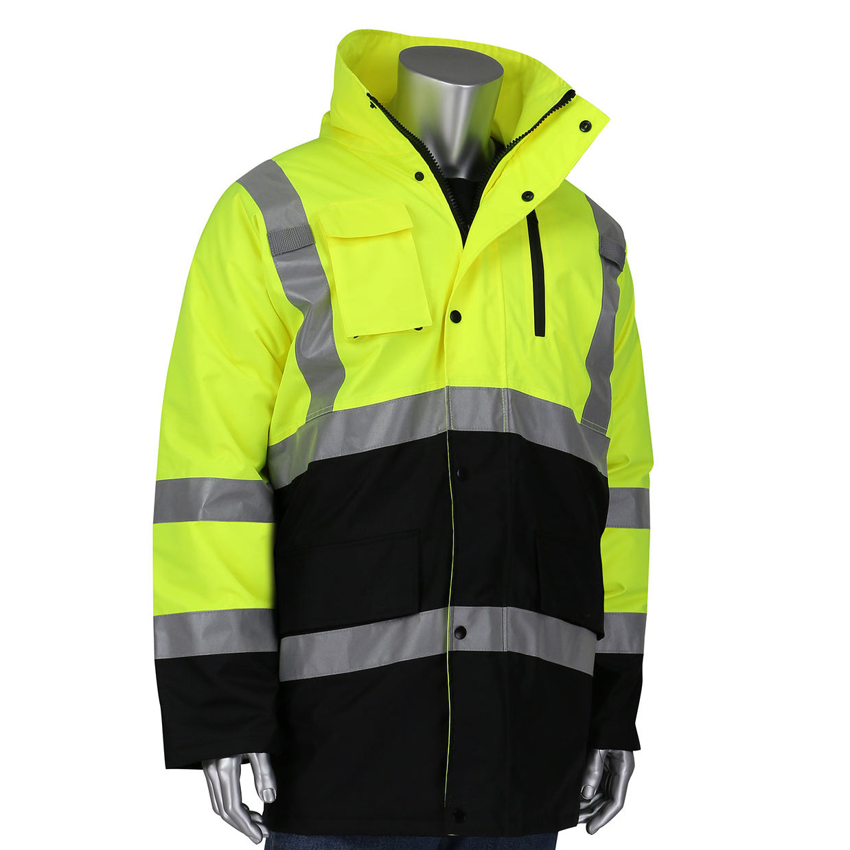 Hi-Vis Yellow Jacket - PIP - Waterproof with Liner