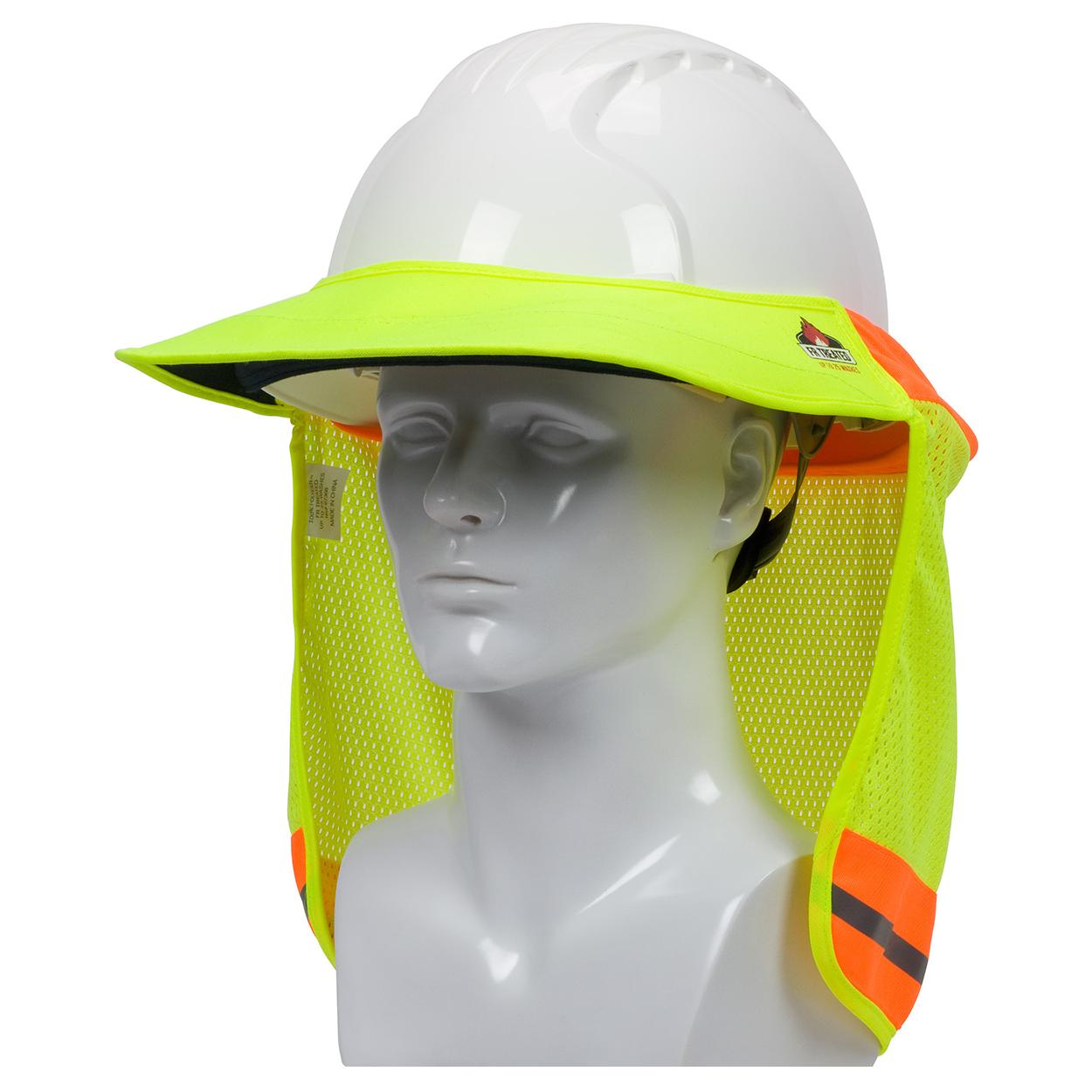 Yellow/Lime Hard Hat Shades - PIP - Hi-Vis Fabric