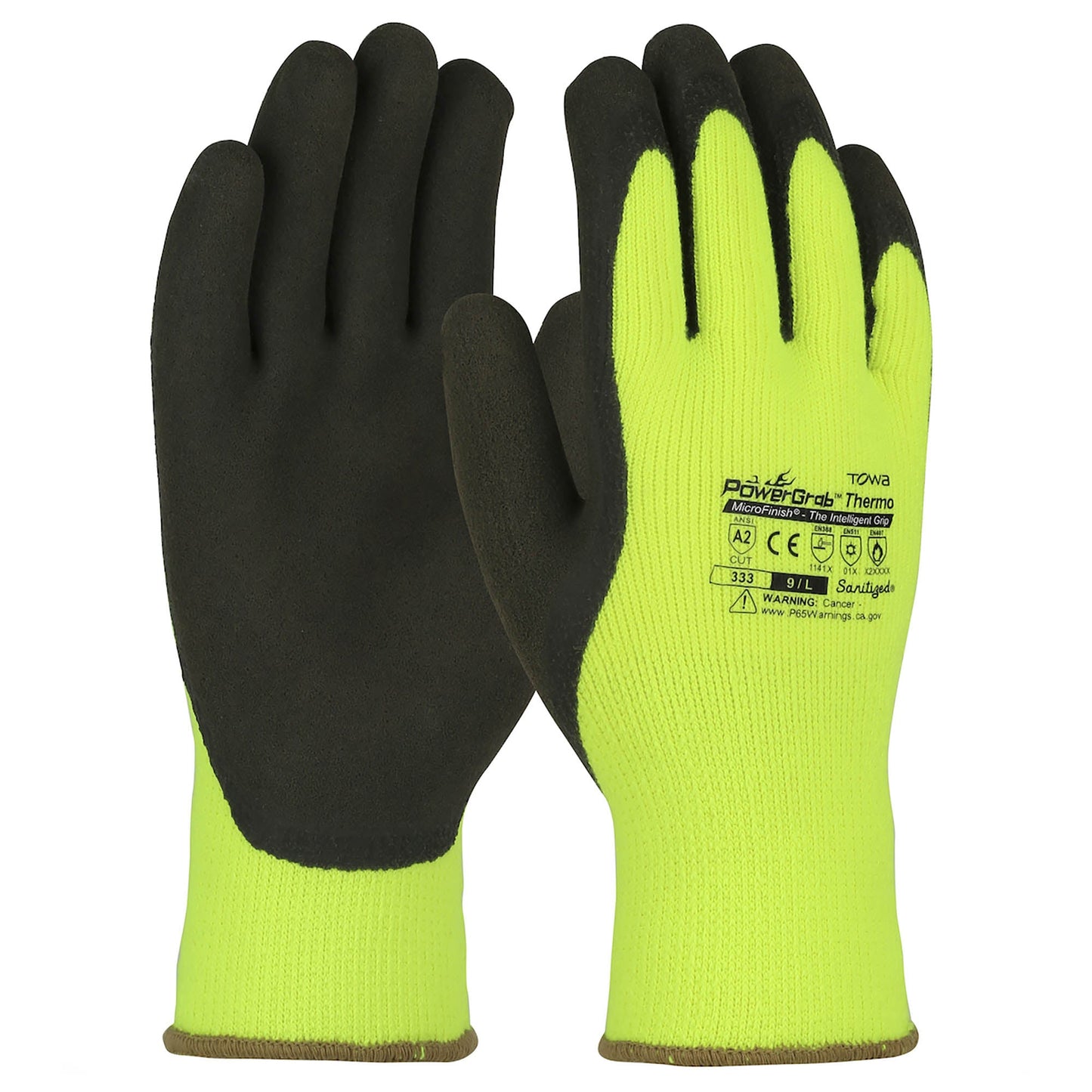 Latex MicroFinish Grip Gloves - PIP - Hi-Vis Durable