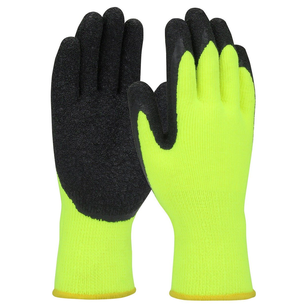 Latex Coated Crinkle Grip Gloves - PIP - Hi-Vis Acrylic
