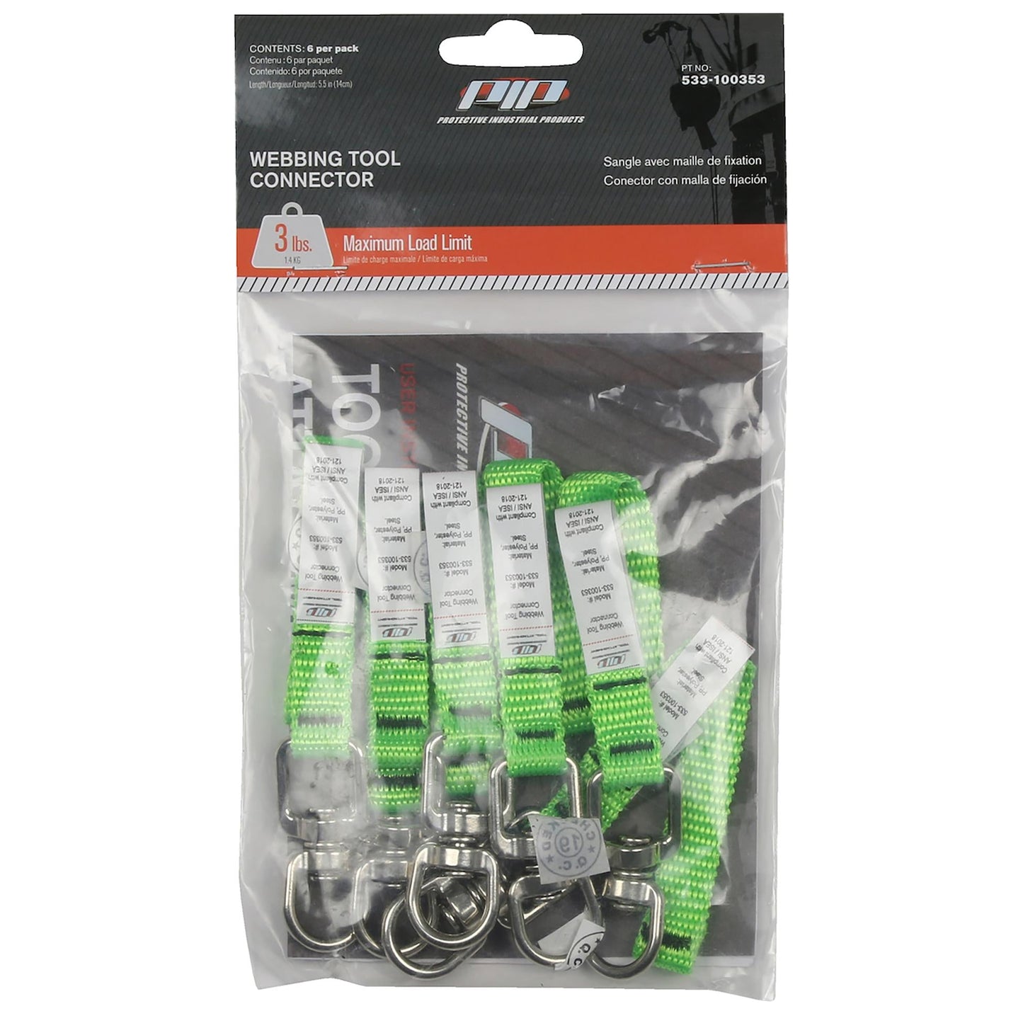 Green Tool Connectors - PIP - Reliable Webbing