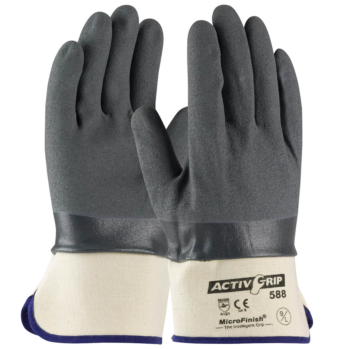Safety Cuff Rubber Gloves - PIP - Nitrile Coated
