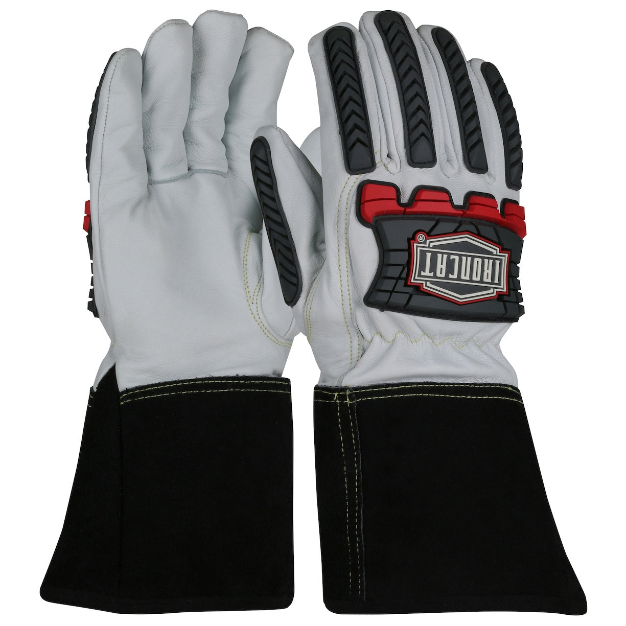 Extended Gauntlet Cuff Leather Gloves - PIP - Premium Grade