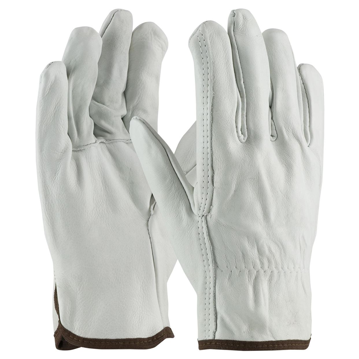 Straight Thumb Leather Gloves - PIP - Durable Design