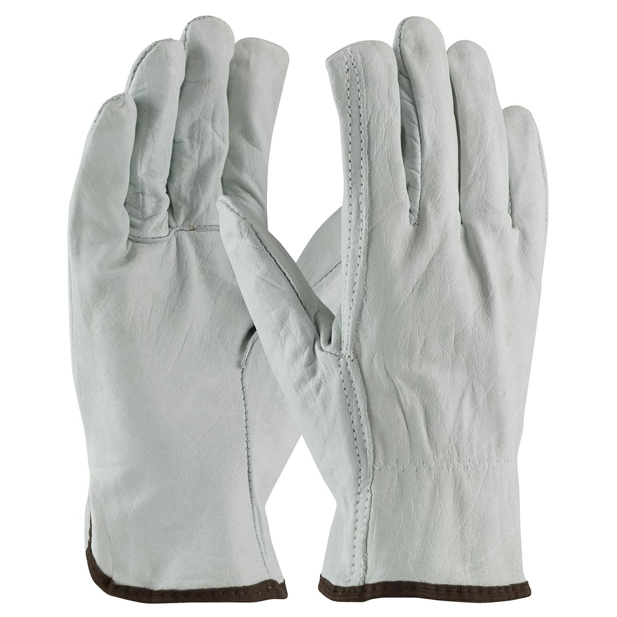 Straight Thumb Leather Gloves - PIP - Economy Grade Leather