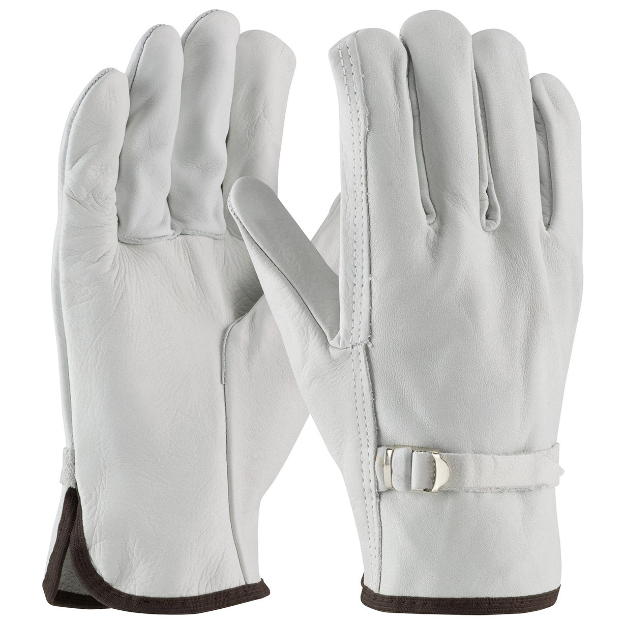 Straight Thumb Leather Gloves - PIP - Durable Design