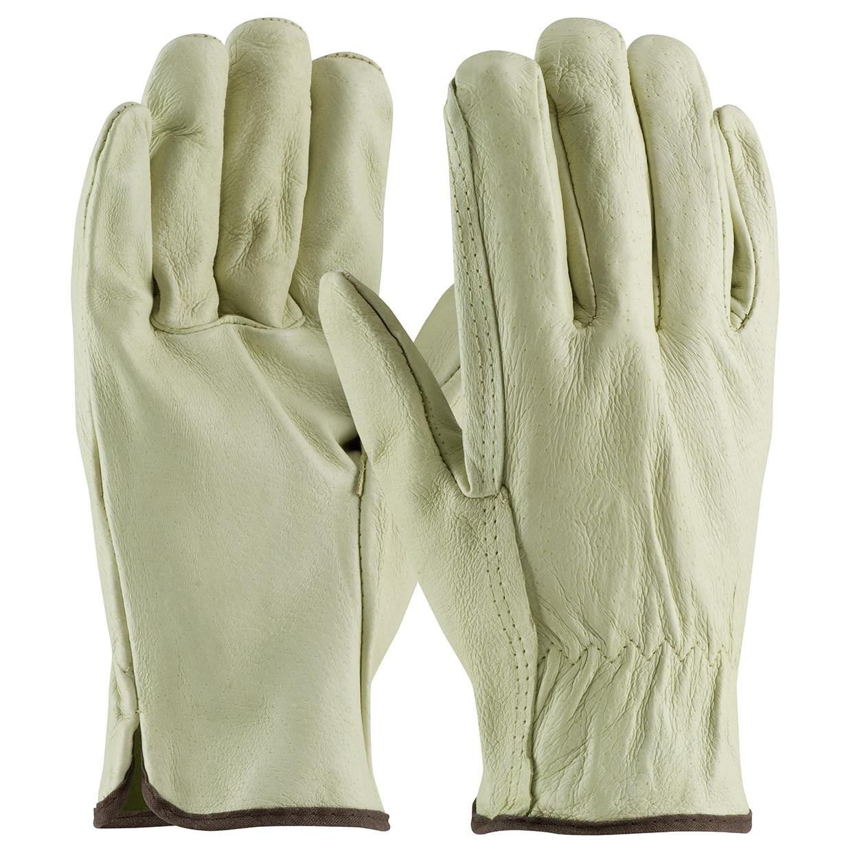 Straight Thumb Leather Gloves - PIP - Durable Pigskin