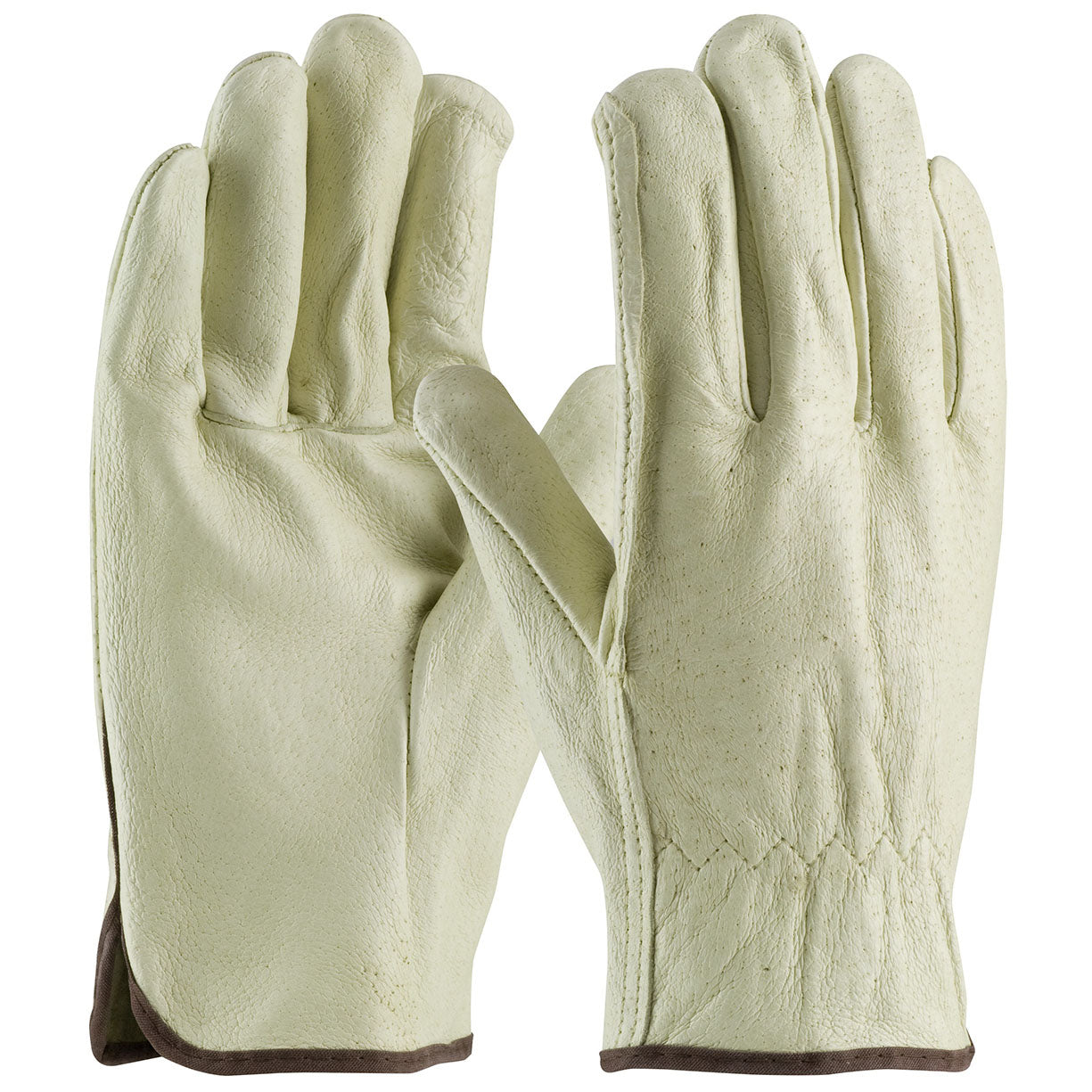 Straight Thumb Leather Gloves - PIP - Premium Quality