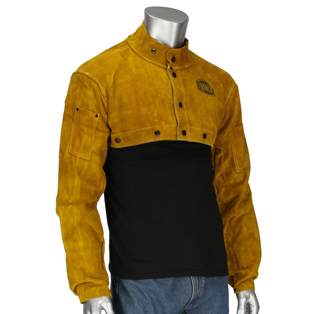Brown Welding Cape Sleeves - PIP - Durable Leather