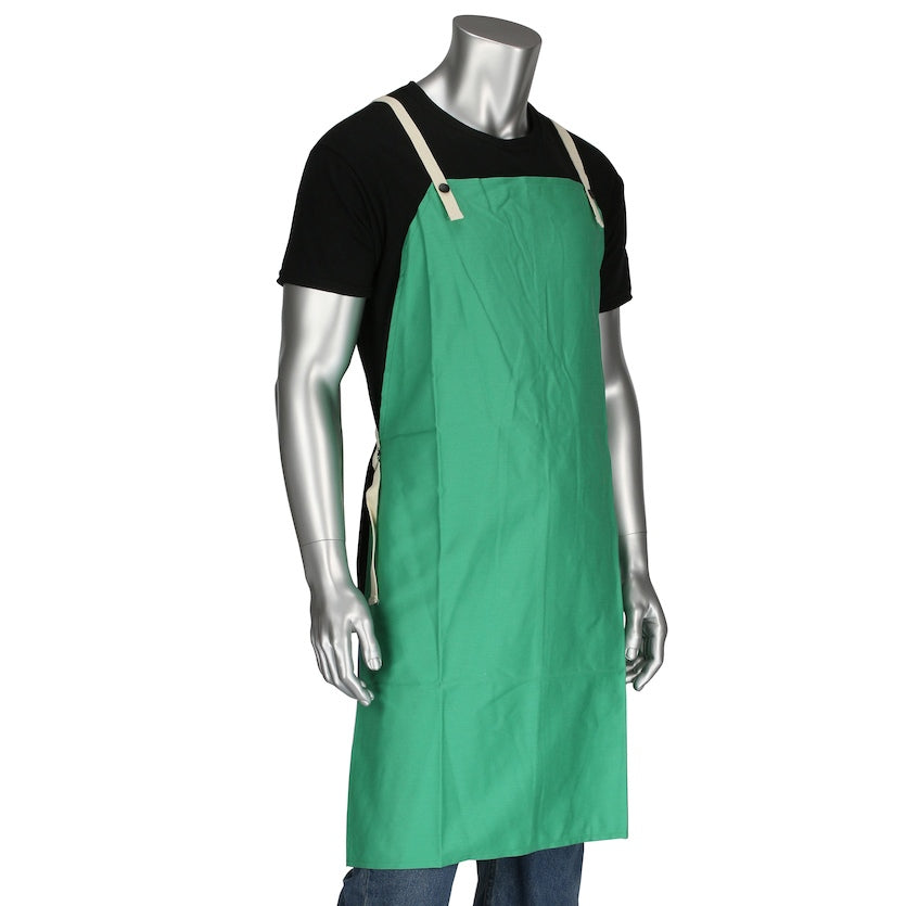 Green Aprons - PIP - Durable Twill Cotton - Welding Gear