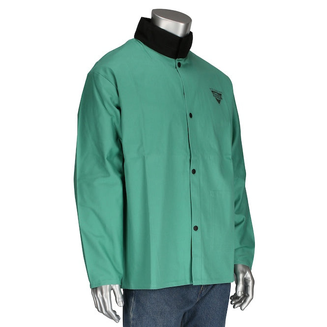 Green Welding Jackets - PIP - Fire-Resistant Cotton