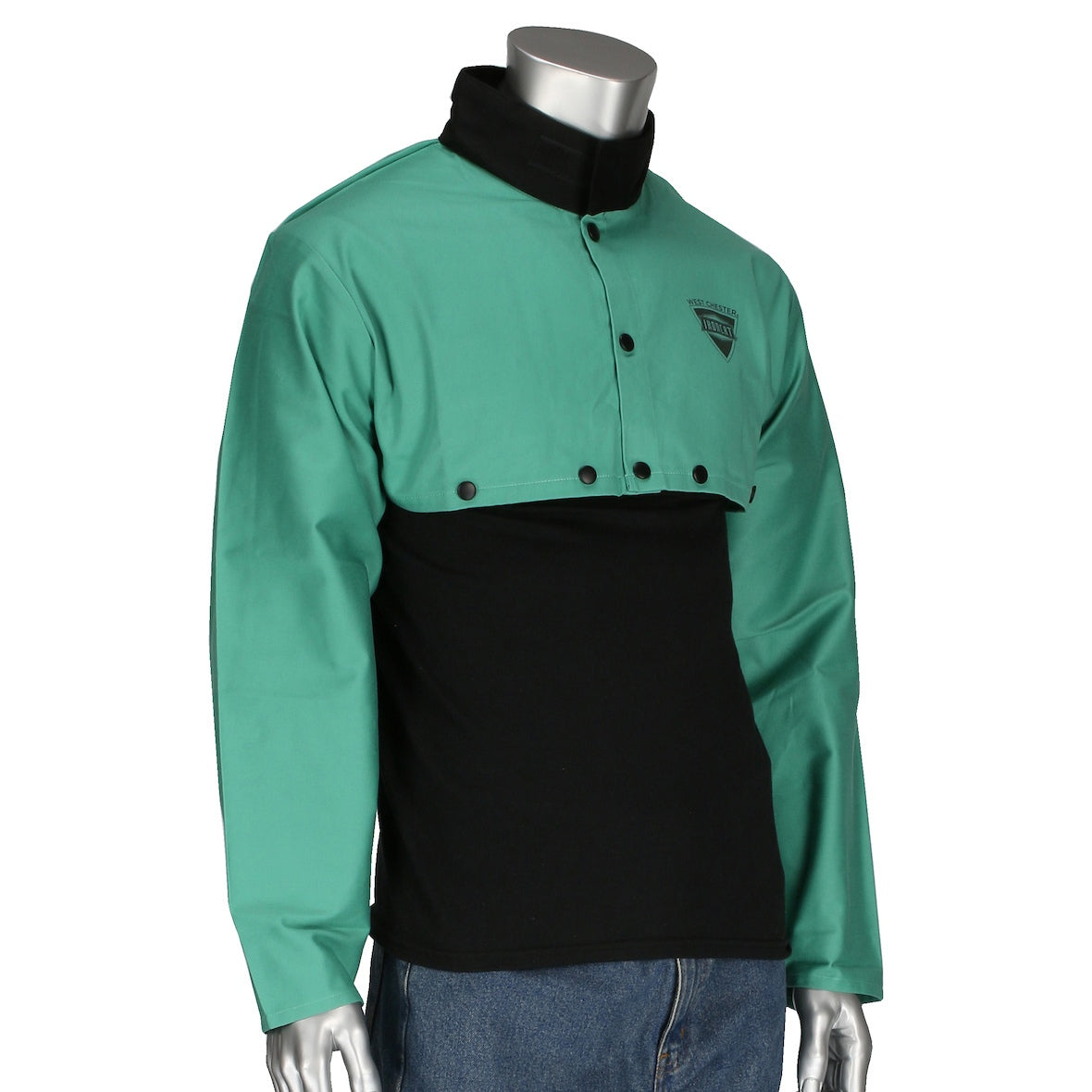 Green Welding Cape Sleeves - PIP - Flame Resistant