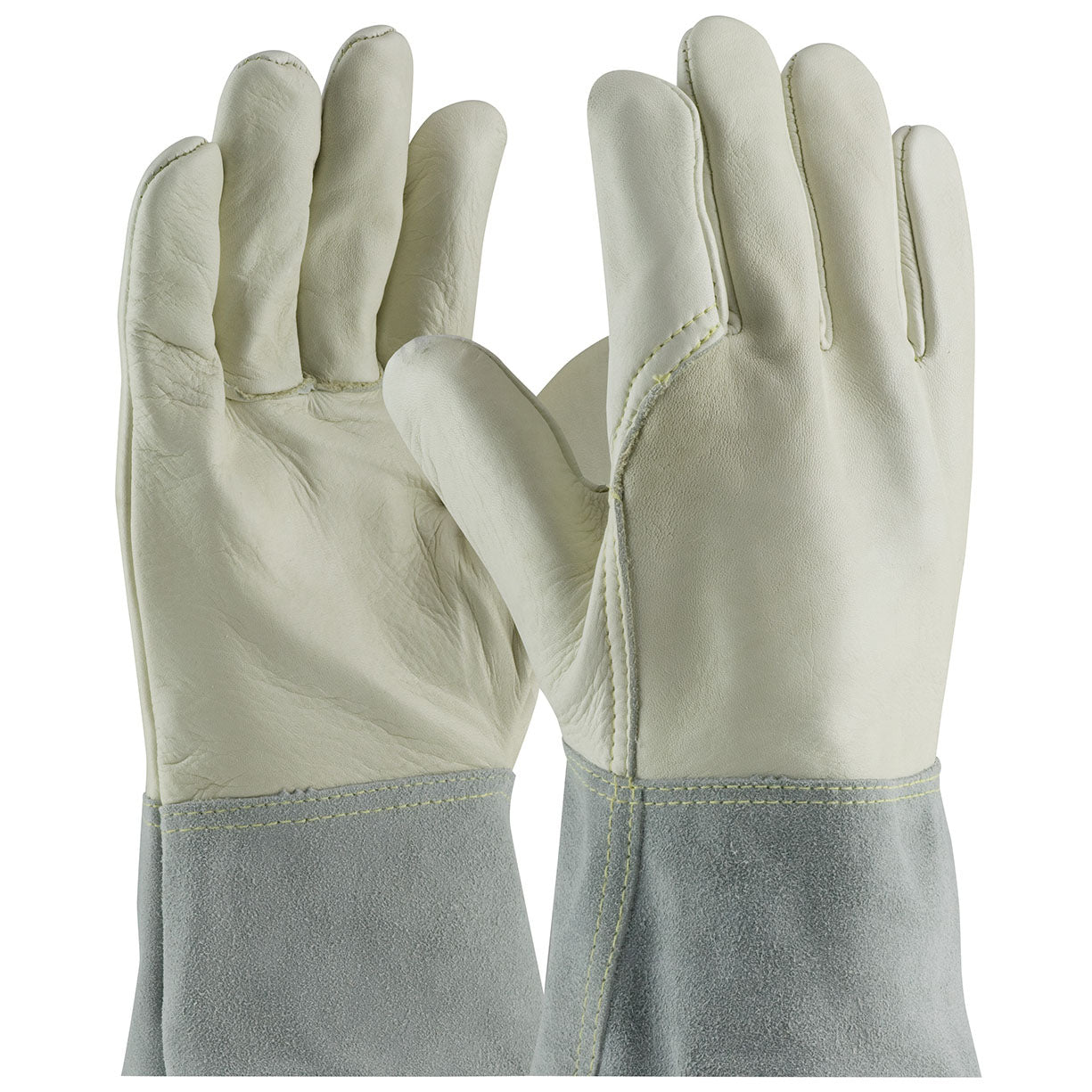 Split Leather Band Cuff Gloves - PIP - Durable Design