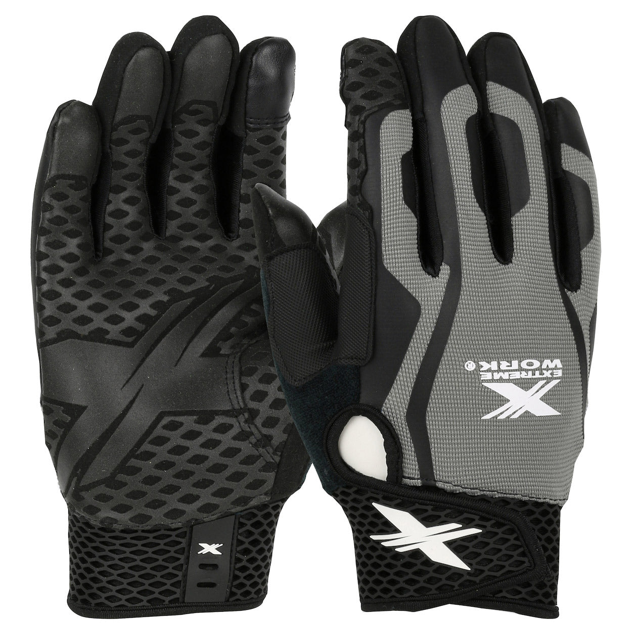 Blue Performance Gloves - PIP - Synthetic Leather Palm