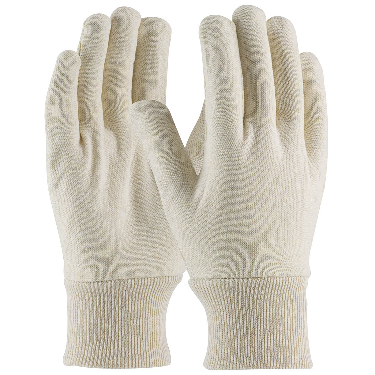 Tan String Knit Gloves - PIP - Lightweight Comfort