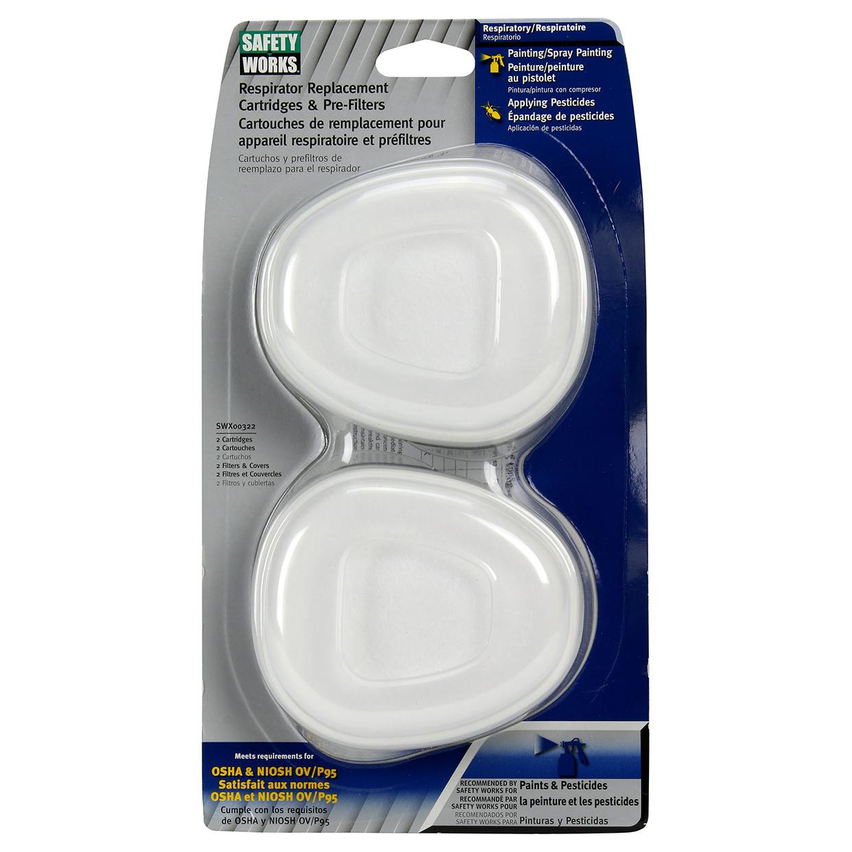 White Respirator Filters - PIP - NIOSH Approved Design