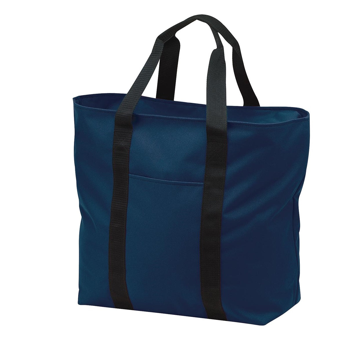 Black/Black Tote Bags - Port Authority - Zippered Pocket