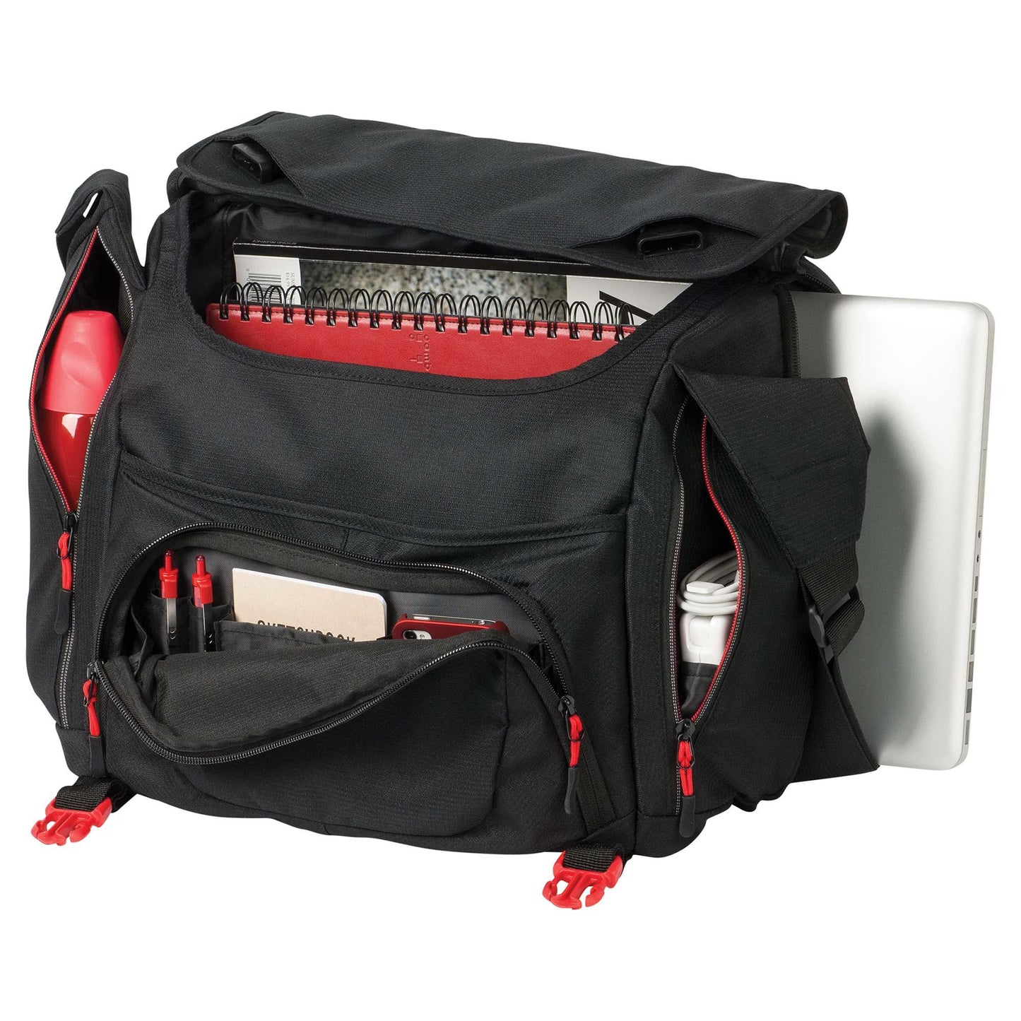 Black/Red Messenger Bag - Port Authority - Stylish Design