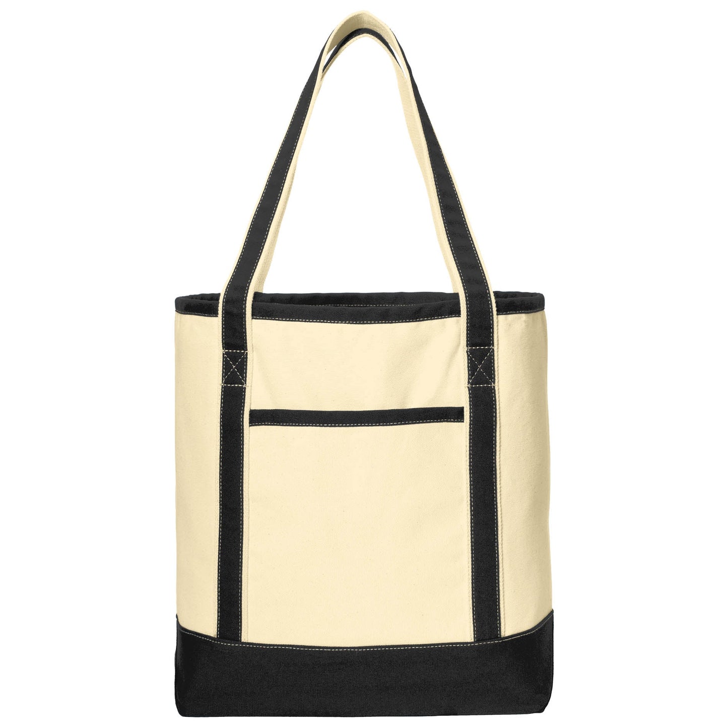 Natural/Black Tote Bags - Port Authority - Sturdy Canvas
