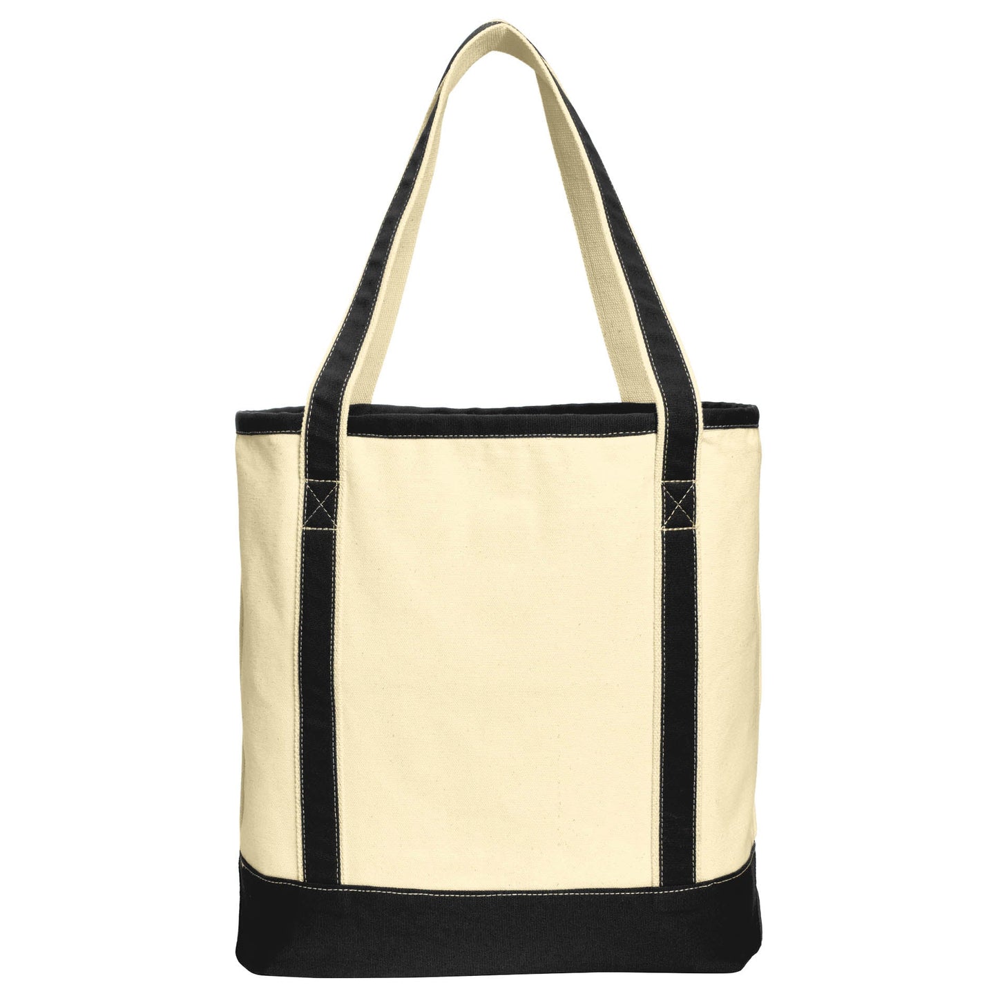 Natural/Black Tote Bags - Port Authority - Sturdy Canvas